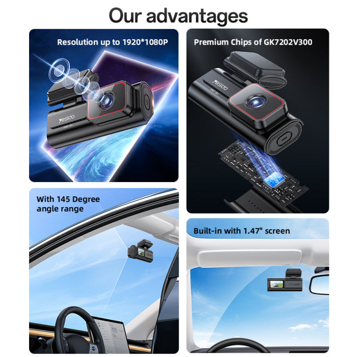 Yesido KM21 Front Way Car Driving Recorder