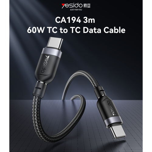 CA194 3M Type-C To Type-C 60W Fast Charging Data Cable