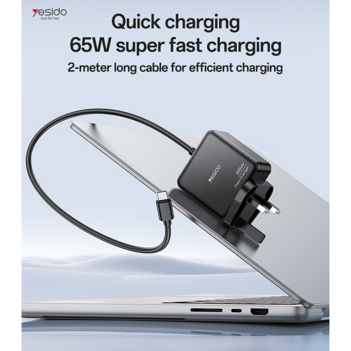 Yesido YC93 65W Fast Charging UK Standard Laptop Adapter Charger