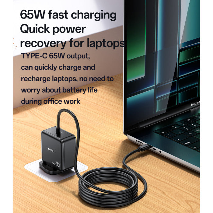 Yesido YC93 65W Fast Charging UK Standard Laptop Adapter Charger