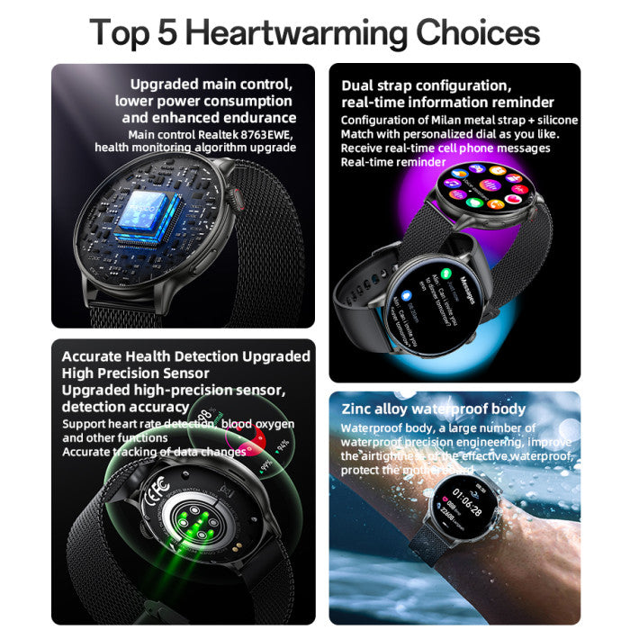 Yesido IO28 Intelligent Health BT Smart Call Watch
