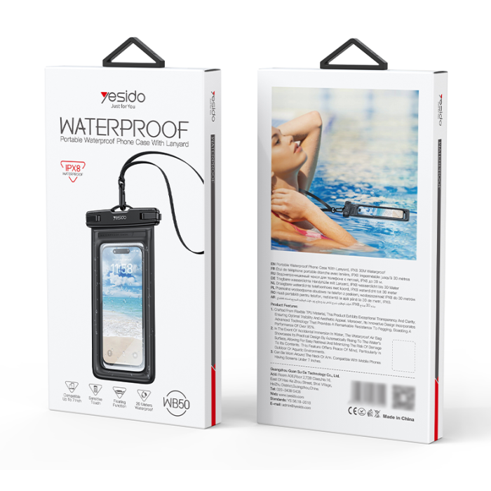Yesido WB50 For Mobile Phone Waterproof Phone Cover